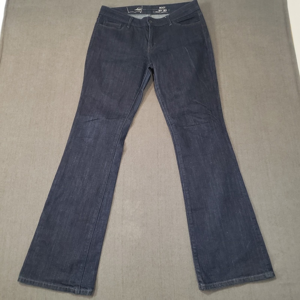 Levis Jeans Womens Size 10 Tall‎ Bootcut Vintage Green Tab Dark Wash